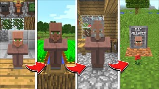Minecraft EXTREME LIFE AS A VILLAGER MOD / BUILD SURVIVAL HOUSE AND FIGHT ZOMBIE MUTANT !! Minecraft