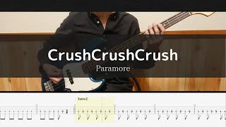 Paramore - CrushCrushCrush - Bass Cover TAB