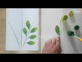 Printmaking with leaves and vegetable