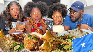 NIGERIAN FAMILY TRIES SOMALI FOOD FOR THE FIRST TIME! *Unexpected reaction*