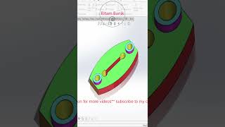 SolidWorks Practice Exercise 105 | CSWA 3D Modeling CAD #Shorts