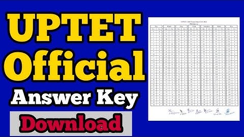 UPTET Official Answer key 2022, uptet answer key 2022 pdf download, uptet answer key 2022
