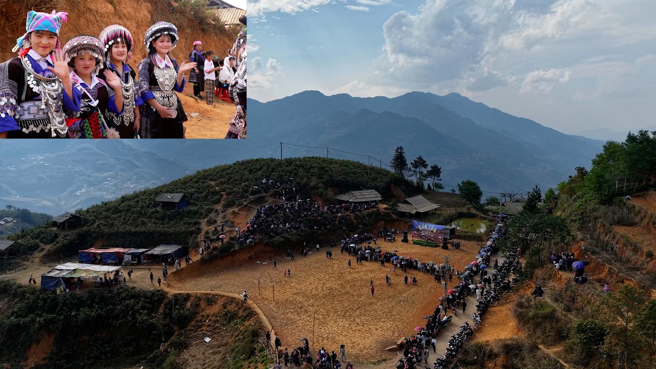 Mùng 6 Tết người Mông trên đỉnh núi Mù Cang Chải toàn gái bản xinh như hoa