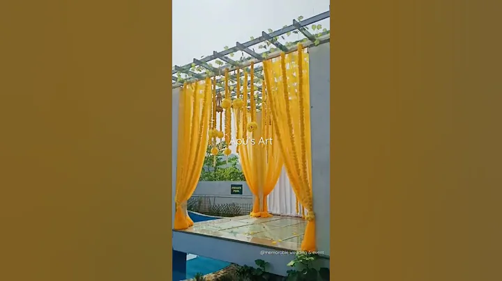 DIY simple Haldi decor || #shorts #short #shortvideo #wedding#decor #reels #reel #video #viral #art