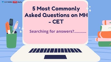 5 Most commonly asked question on MH-CET | By Deepak Jaryal