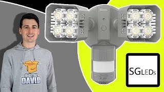 LED Floodlight Installation // SGLEDs Outdoor Motion Sensor Security Light Flood Light