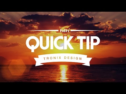 Quick Tip In Photoshop - Web Icons