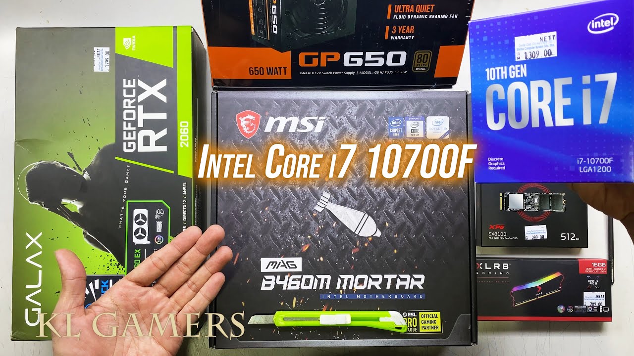 intel Core i7 10700F msi MAG B460M MORTAR RTX 2060 DLM 21 White
