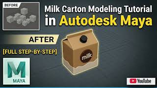 Milk Carton Modeling in Autodesk Maya 🥛 | Step-by-Step Tutorial