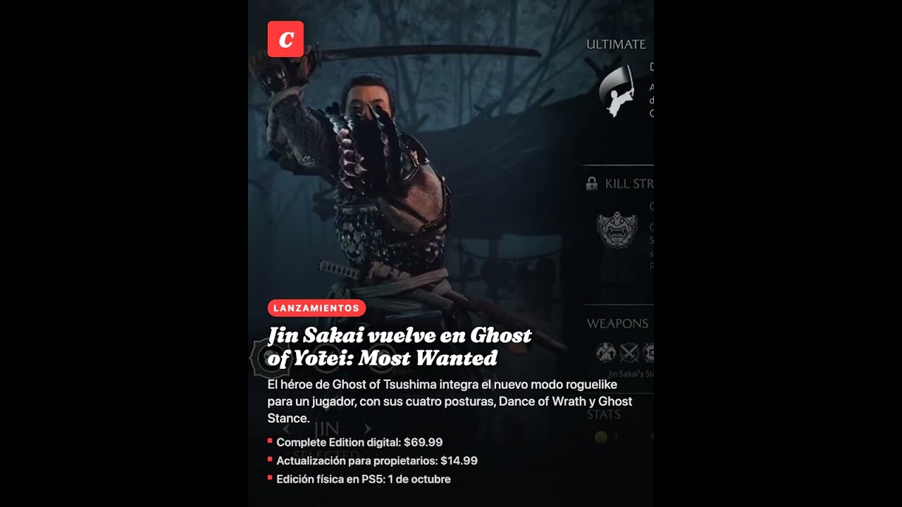 Jin Sakai vuelve en Ghost of Yōtei: Most Wanted