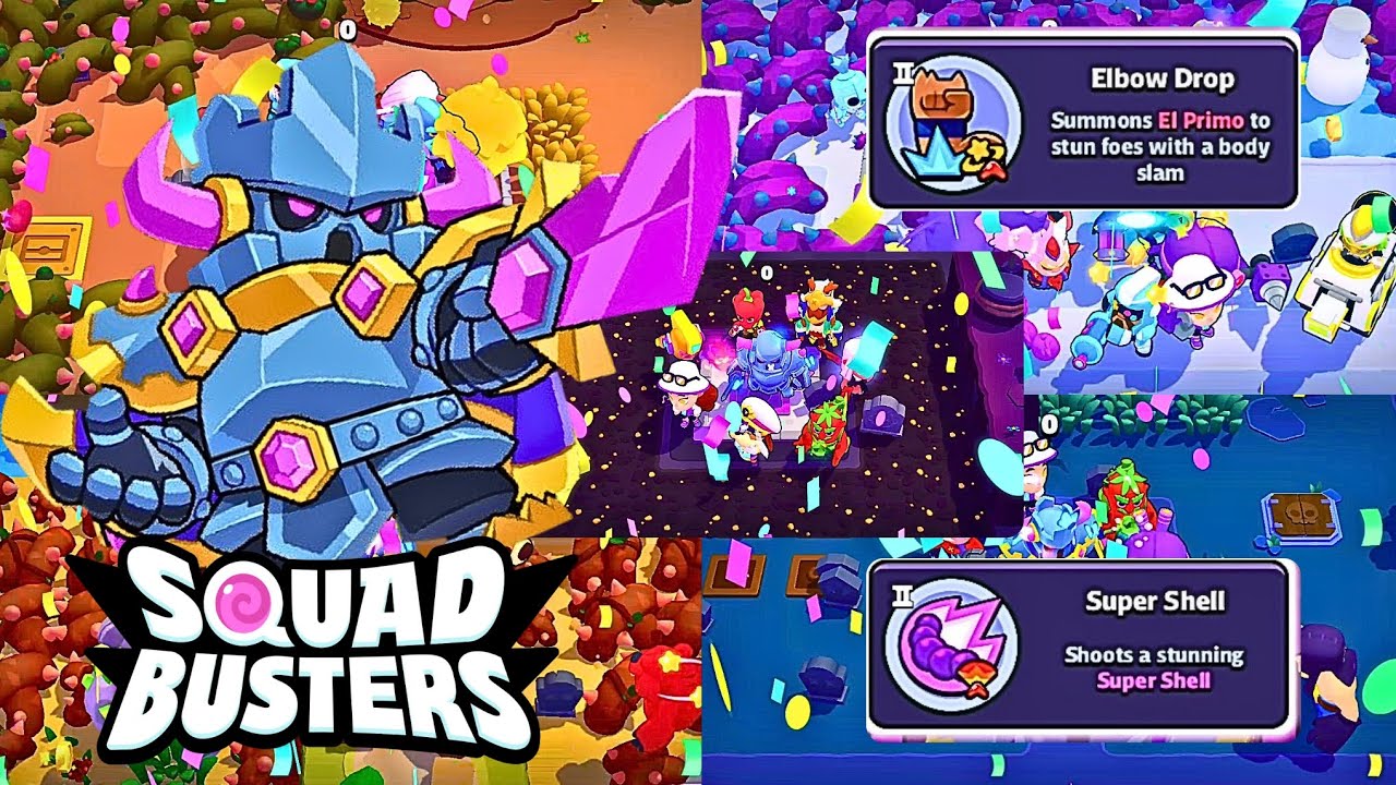 Elbow Drop And Super Shell P.E.K.K.A Showdown Gameplay ‼️ Squad Busters