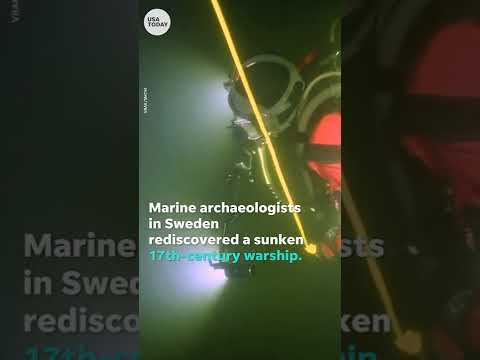 Sunken Swedish warship Applet, sistership to Vasa, rediscovered | USA TODAY #Shorts