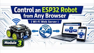 Control an ESP32 Robot from Any Browser | Wi-Fi Web Server | Module 3.2