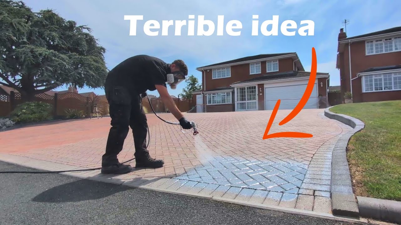 Spray Painting a Driveway? You’ve Never Seen Anything Like This!