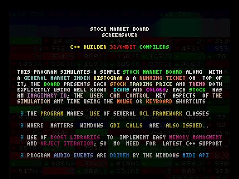 Stock Market Board simulator - screensaver in C++, VCL framework and ...