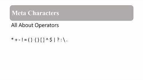 The Complete Regular Expressions Course with Exercises : Meta Characters