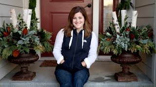 Here are my urns decorated for Christmas!!! Aren