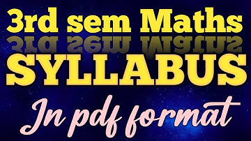 3rd sem maths syllabus in pdf format/bscdegree2nd year maths syllabus/abstract algebra syllabus