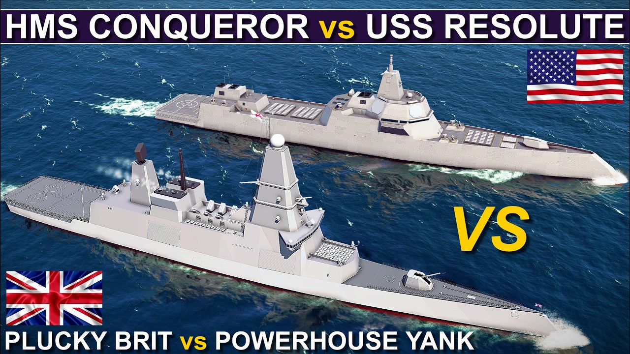 2040's UK Conqueror Cruiser vs US Resolute Battlecruiser | Sea Power