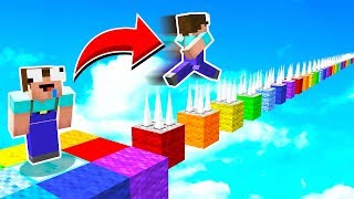 DANGEROUS RAINBOW MINECRAFT PARKOUR!