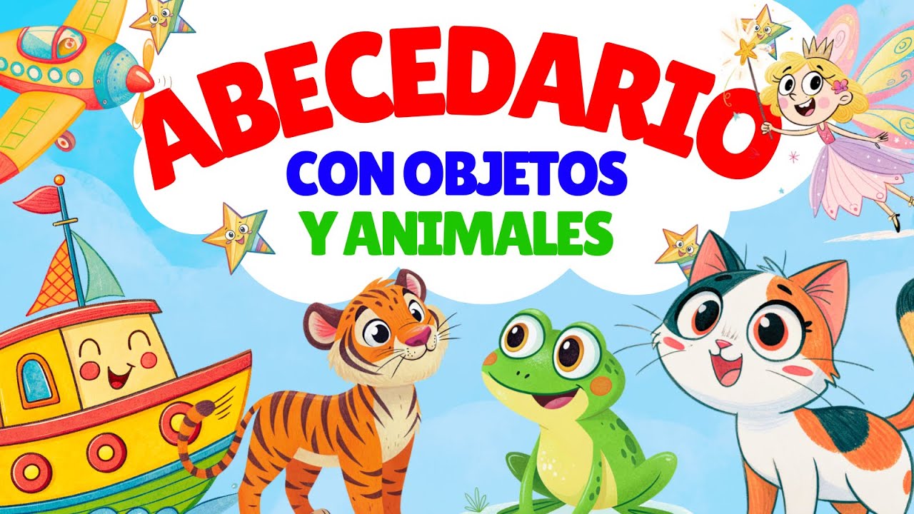 ABECEDARIO para NIÑOS EN ESPAÑOL 🌟 Aprende el Alfabeto con Animales y Objetos