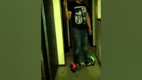 My friends first time riding hover board