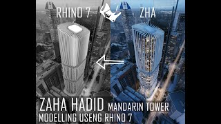 RHINO TUTORIAL - ZAHA HADID MANDARIN TOWER MODELLING using rhino 7