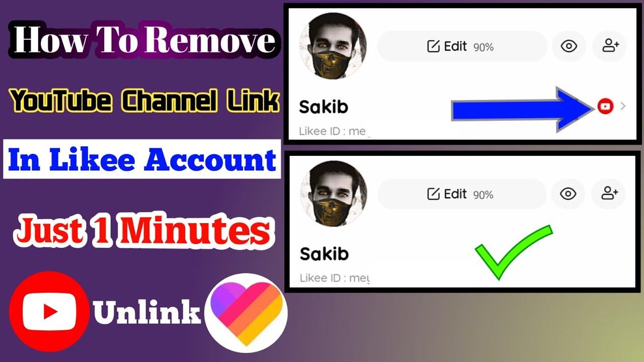 How To Remove YouTube Channel From Likee | Delete YouTube Channel Link From Likee Account | 2023