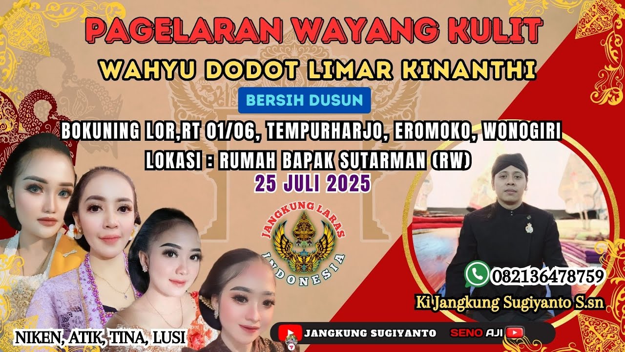 Live 🔴Pagelaran Wayang Kulit Ki Jangkung Sugiyanto | Lakon Wahyu Dodot Limar Kinanthi