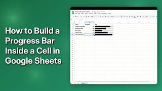 Progress Bar in Google Sheets (ARRAYFORMULA Trick)
