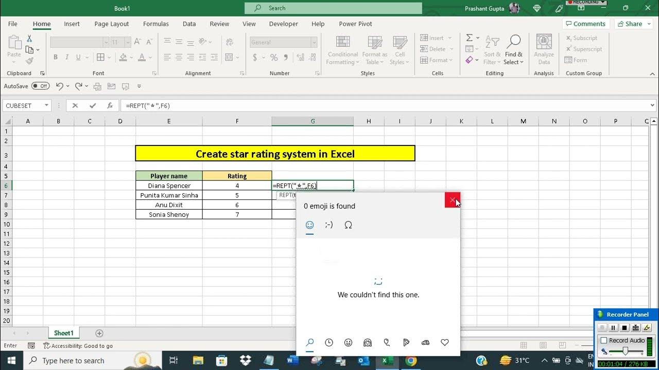Create Star Rating System In Excel YouTube create-star-rating-system-in-excel-youtube