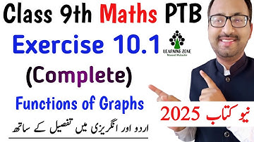 Class 9 Exercise 10.1 Maths PTB New Book | Unit 10 Exercise 10.1 Graphs of Functions | Learning Zone