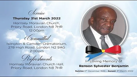 Funeral Service Of Renson Sylvester Benjamin 31st ...