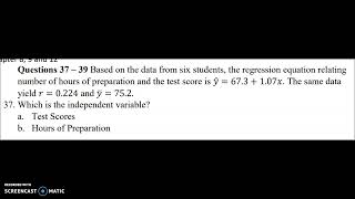 Math 210 Practice Exam 3 Q 37-38