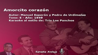 Amorcito corazón   Trío Los Panchos   Karaoke   Tono E