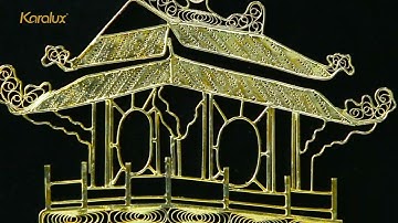 Tranh phong cảnh Khuê Văn Các mạ vàng 24K