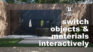 Interactive 3d objects materials cameras in UE | object configurator UE5 | Unreal Engine 5 Tutorial