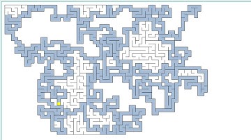 drawing a labyrinth using the growing tree algorithm II