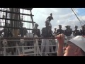 Kri Dewaruci leaves port of Antwerp @Tall ships race 2010