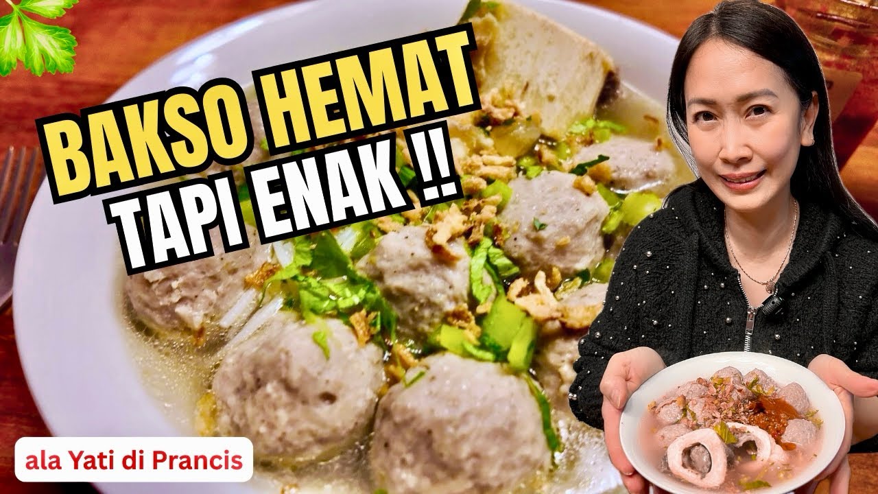 BAKSO HEMAT TAPI ENAK‼️ Pakai Mesin + Sumsum Tulang | Bakso Ekonomis ala Yati di Prancis