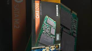 Replace a burn factory ssd m2 with samsung 860 evo in hp pavilion laptop #service #samsung #hardware