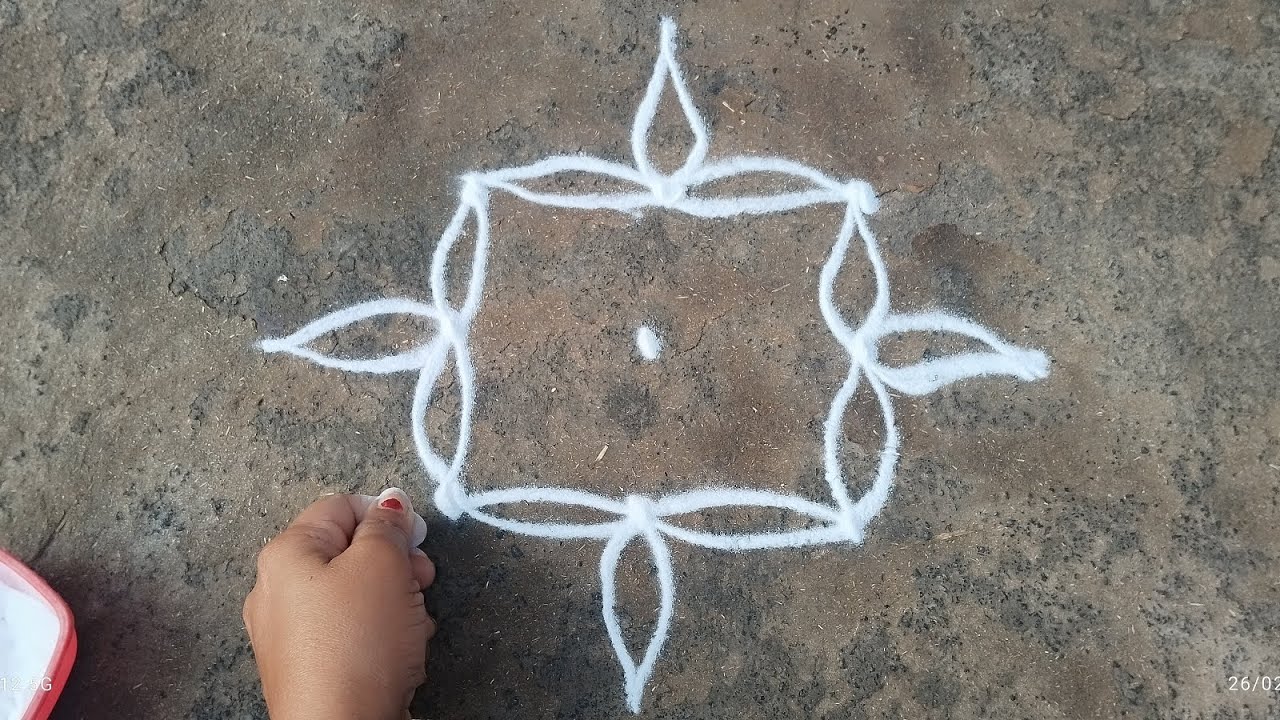 3×3 Dots Easy Morning Rangoli designs 🌷 Beautiful Easy Rangoli designs 🌷 Daily Rangoli designs 