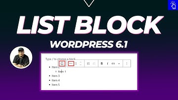 List Block in WordPress 6.1 (BETA) | List Item Block | Blogging Unplugged Clips