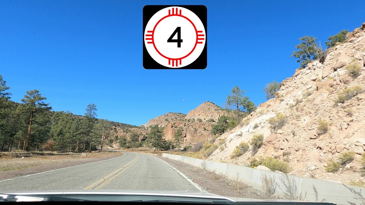 ⁴ᴷ⁶⁰ Driving New Mexico State Road 4 from White Rock, NM to Bandelier