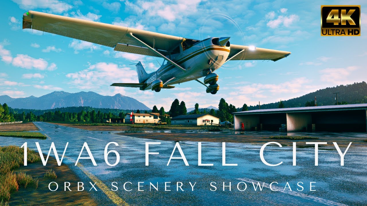 Microsoft Flight Simulator 2020 ORBX Fall City 1WA6 4K Cinematic Scenery Showcase Ultra HD Graphics