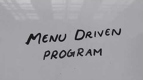 MENU DRIVEN PROGRAM IN  JAVA/#ICSE COMPUTER#
