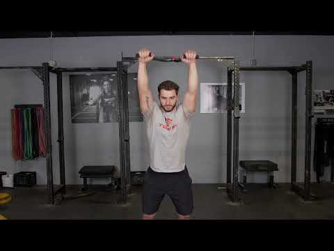 Standing High Band Pullover using single handles w/ TGRIP Resistance Bands