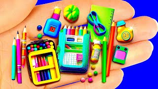 22 DIY MINIATURE SCHOOL SUPPLIES for Barbie doll / MINI STUFF ideas