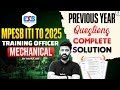 MPESB ITI TO 2025 Previous Year Question Paper Mechanical | MPESB ITI Classes by Rahul Sir