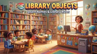 Library Objects & Library Rules for Kids | Learn Library Vocabulary |